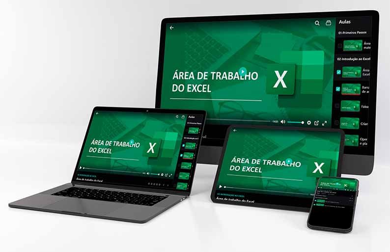 Área de Membros do curso de Excel básico ao intermediário